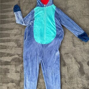 Vibrant Blue and Red Hooded Onesie